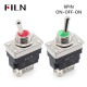 FILN Interruptor de palanca iluminado 20A IP67 Rojo Verde Impermeable