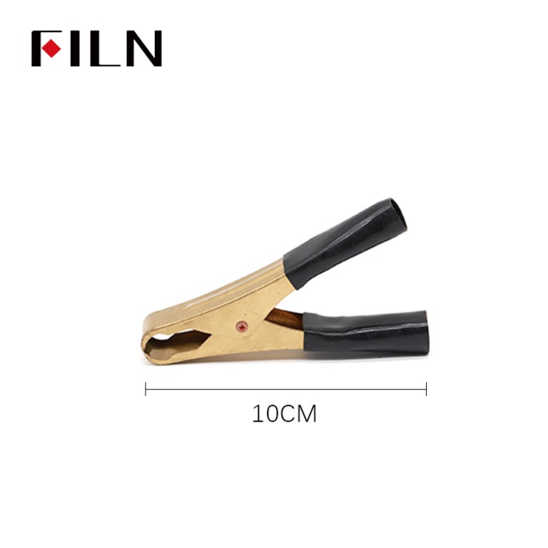 Aluminum alligator clips FILN Metal Alligator Clips Black & Red Metal Spring Loaded Truck Car