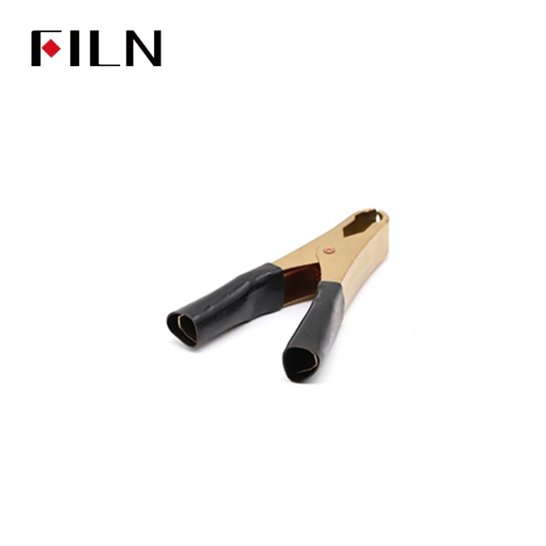 Brass alligator clips FILN Metal Alligator Clips Black & Red Metal Spring Loaded Truck Car
