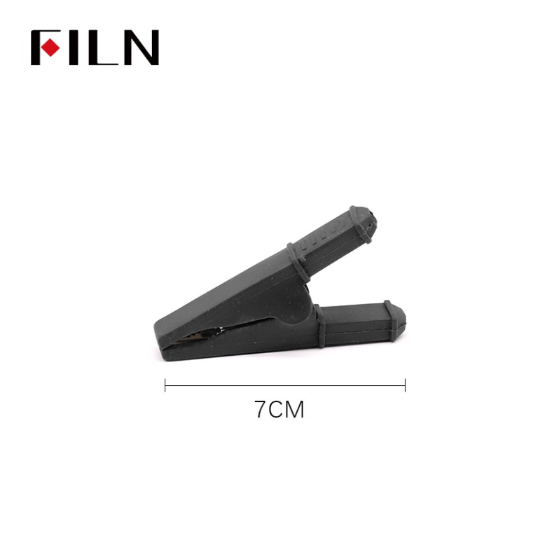 Insulated test clips FILN Insulated Alligator Clips 70MM 30A Safety test Alligator clips