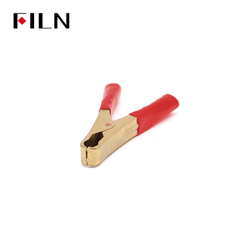 Stainless steel alligator clips FILN Metal Alligator Clips Black & Red Metal Spring Loaded Truck Car