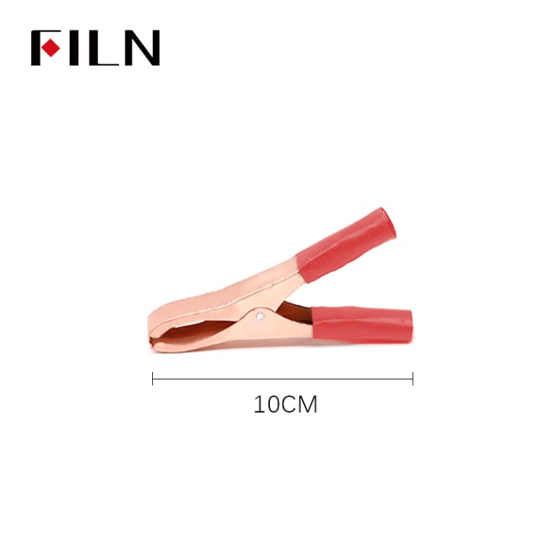 croco clipes FILN Alligator Clamps Electrical Black & Red Crocodile Clamps for Loaded Truck Car Battery Charging