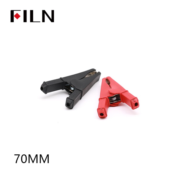 insulated alligator clips FILN Insulated Alligator Clips 70MM 30A Safety test Alligator clips