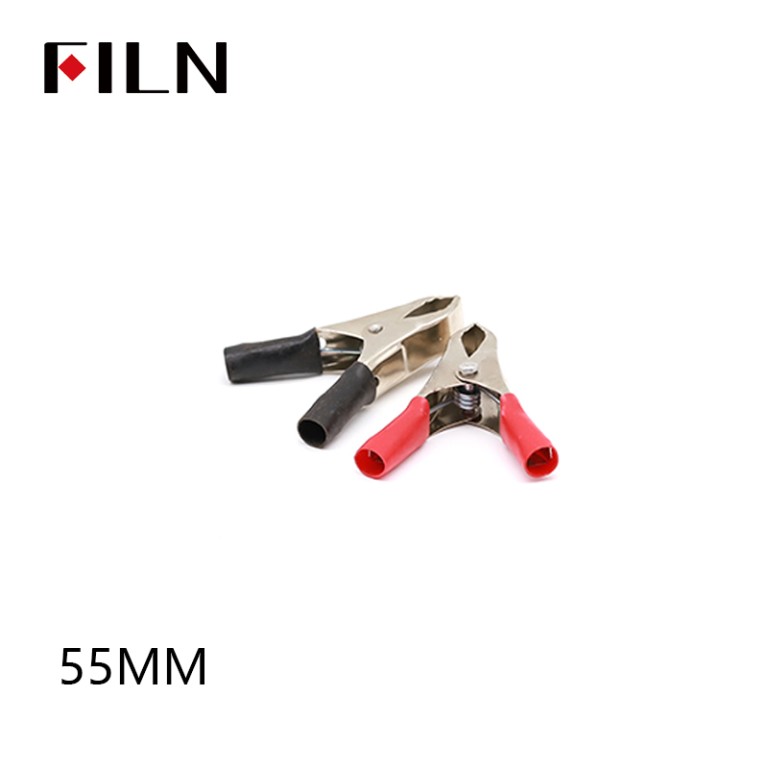 miniature crocodile clips FILN Miniature Crocodile Clips 55MM Red Black alligator clip