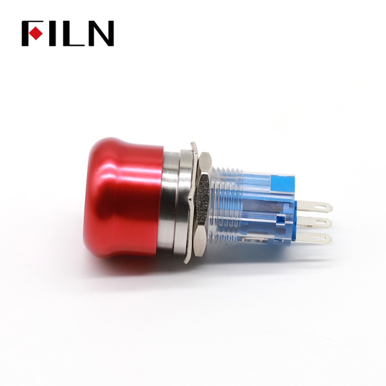 IP67 Emergency Stop Emergency Stop Switch IP67 16mm Metal Button Switch Waterproof Mushroom