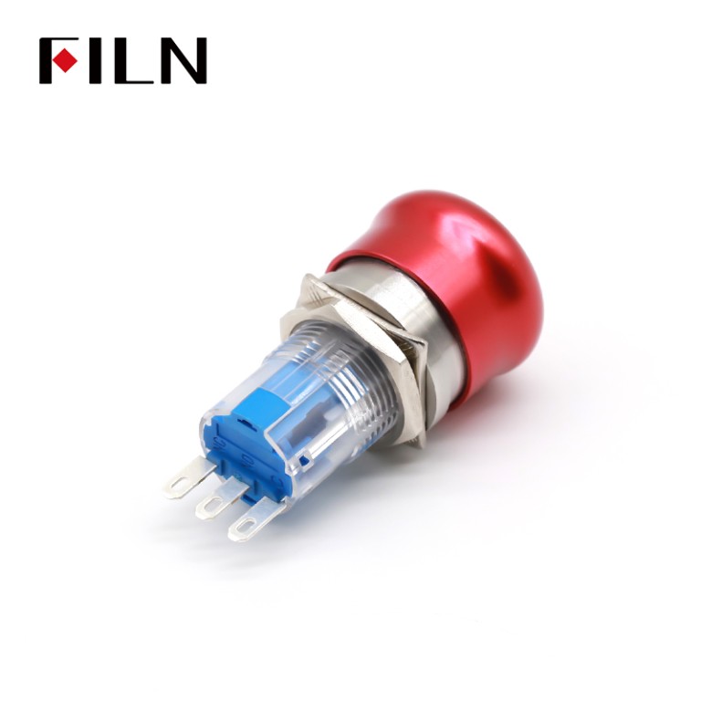 emergency stop switch Emergency Stop Switch IP67 16mm Metal Button Switch Waterproof Mushroom