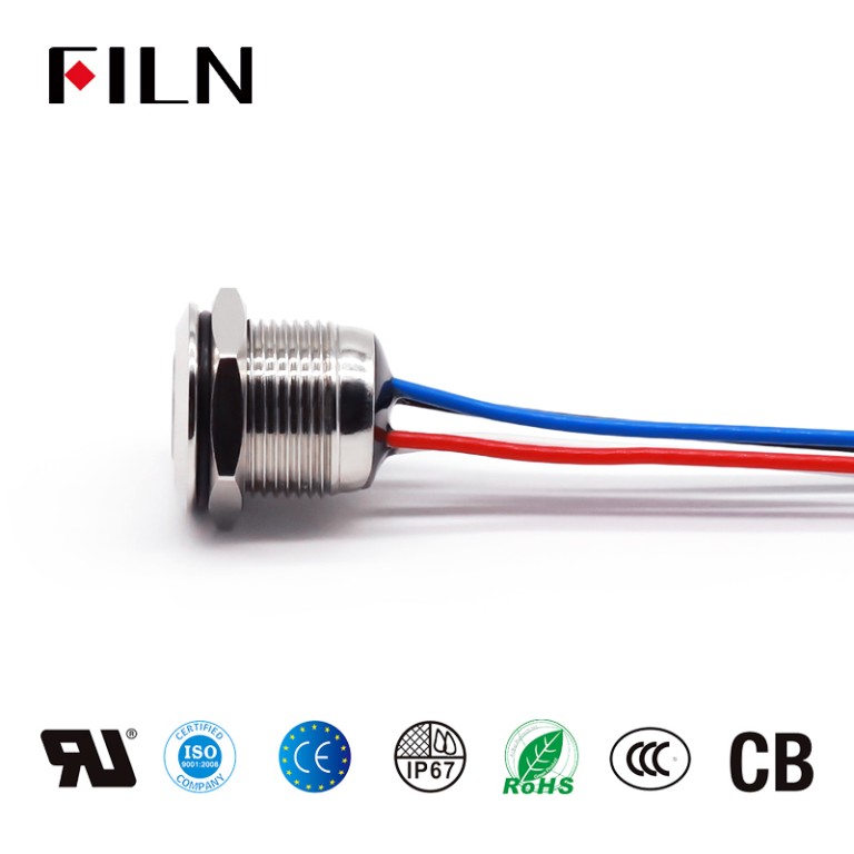 waterproof momentary push button switch Ultra Short Waterproof Push Button Switch 12MM Wireline Switches