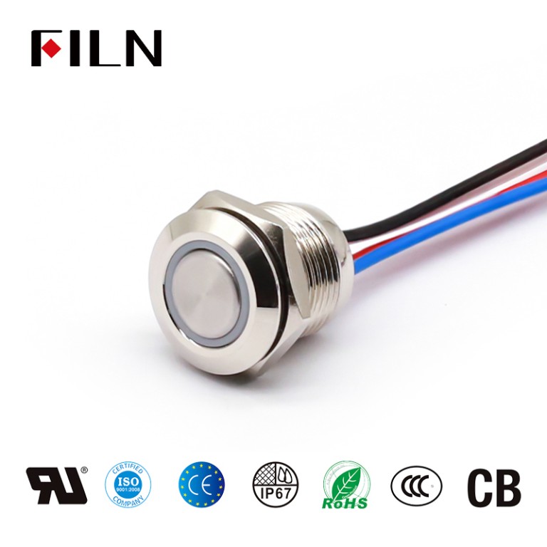 waterproof push button switch Ultra Short Waterproof Push Button Switch 12MM Wireline Switches