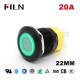 22mm High Current Push Button Switch with IP68 Waterproof Rating & Illuminated Ring