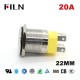 Heavy-Duty Push Button Switch 20A Illuminated Ring 22mm Industrial Momentary Switch