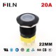 22mm High Current Push Button Switch with IP68 Waterproof Rating & Illuminated Ring