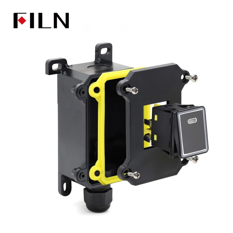 Waterproof Inline Switch FILN Inline Cord Box Waterproof Switch 30A KCD4 Aluminum Rocker
