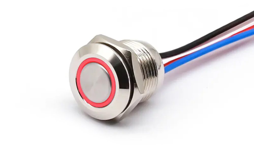 Ultra Short Waterproof Push Button Switch 12MM Wireline Switches