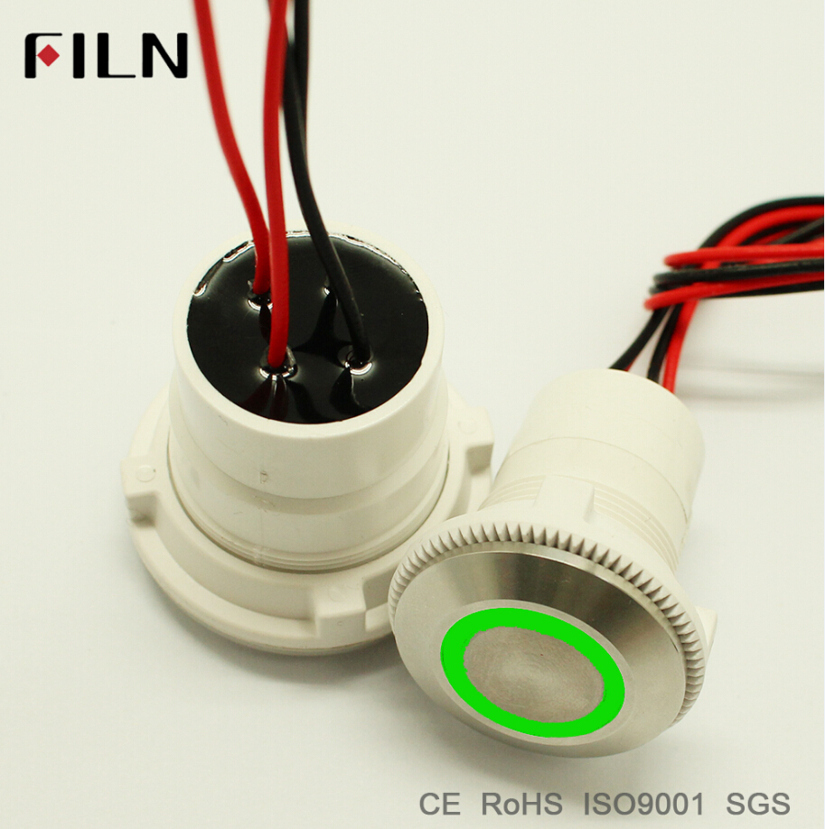 22mm stainless steel electrical wiring push button switch indicatorlight