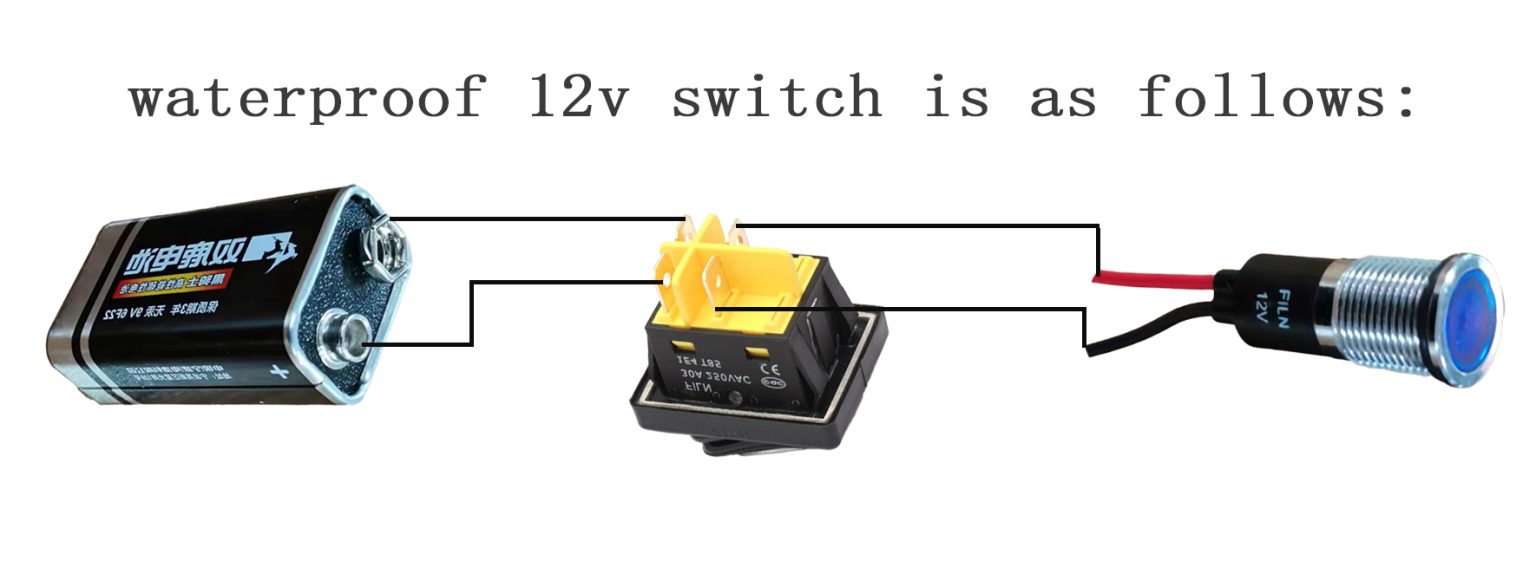FILN KCD4 IP67 Waterproof 12v Switch High Current 30A Switch
