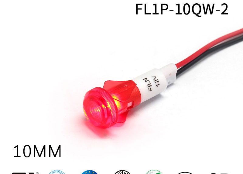 10mm 220v coffee machine plastic indicator light lamp