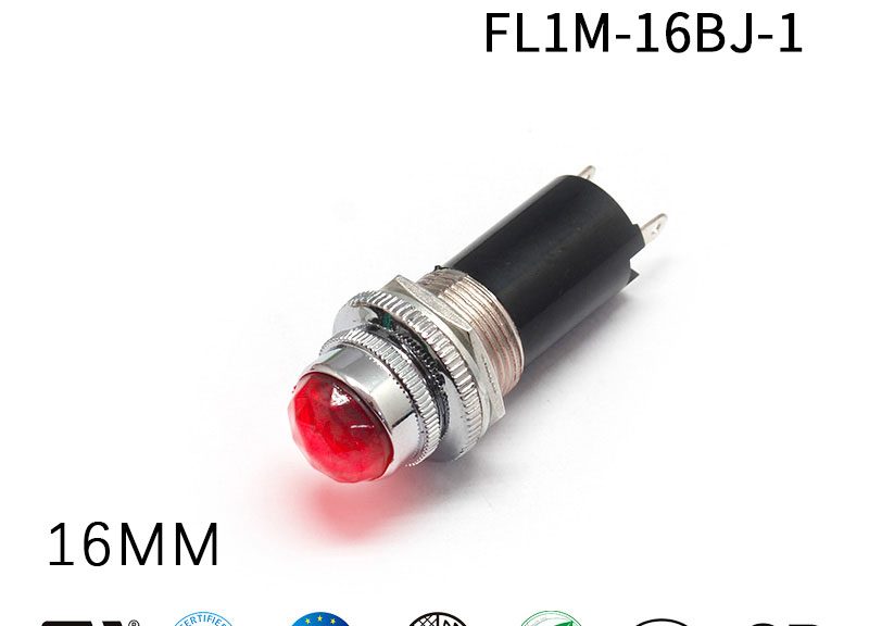 16MM Diamond LED Metal 110V LED Indicator Light