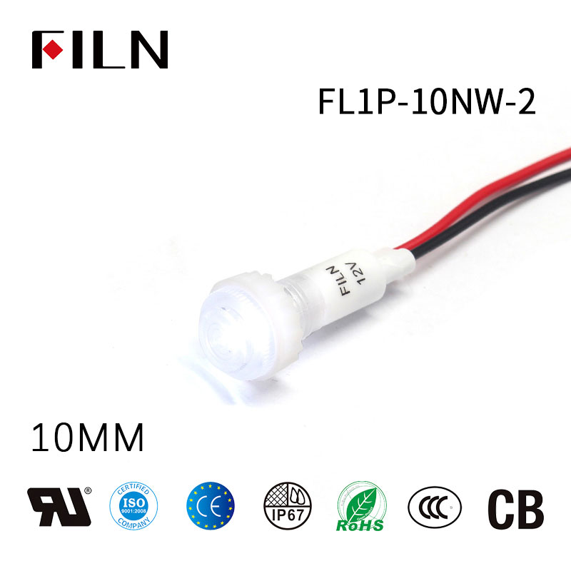 FILN 10MM 12v Incandescent indicator Light Plastic Indicator Lights
