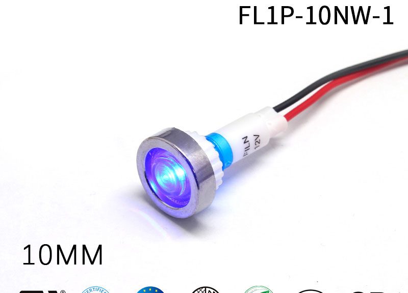 10MM Blue 12V LED Panel Indicator Lights