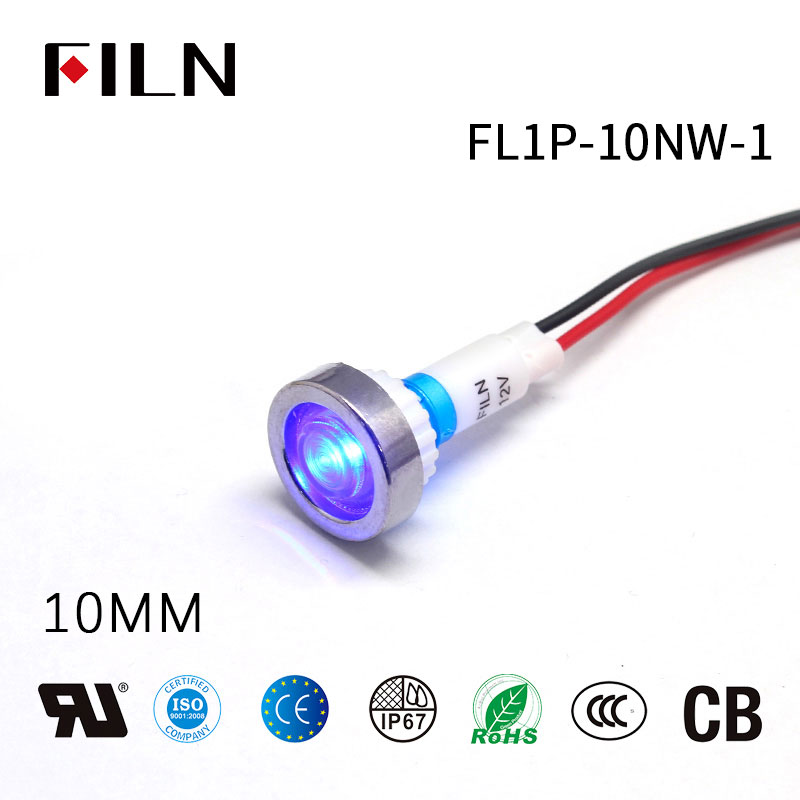 thumbnail image 2 of 10mm LED Indicator Dash Lights 12V | 5 Colors Red Yellow Blue Green White | Car Boat 2 of 6