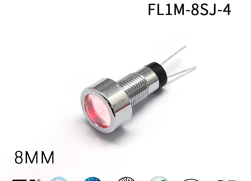 8mm Metal Automation 12V Mini LED Indicator Lights