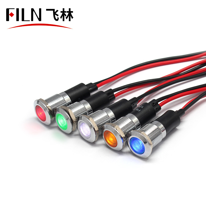 Car Boat 12-36V 12mm LED Indicator Light Dash Dashboard Panel