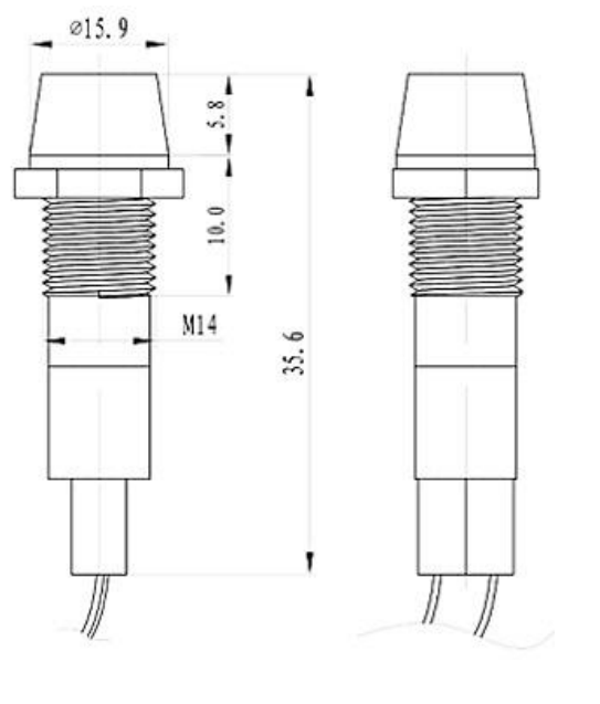 24v led indicator light14mm LED Metal Pilot 24V LED Indicator Light