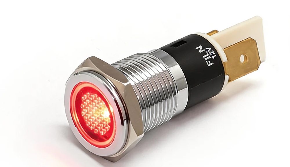 14MM 110V Waterproof IP67 LED Meatl Green Indicator Light