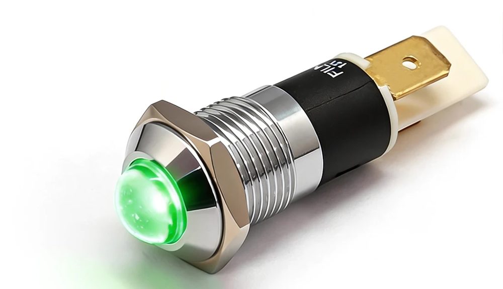 14MM BULE 6.3PIN new led metal 220V Indicator Light