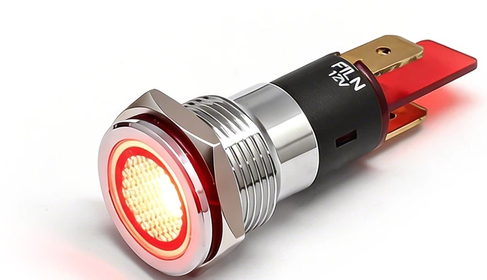 16MM 220V FALT Head IP67 Metal Indicator Light