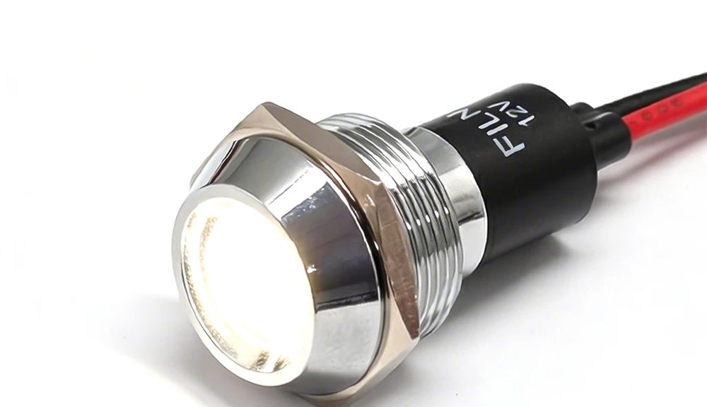 FILN 19MM 6V Panel Metal Pilot Indicator Light LED Light