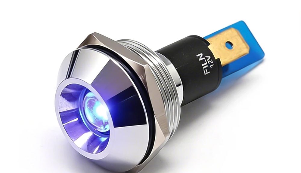 FILN 12V LED Pilot Indicator Light 22MM 6-250V Indicator light