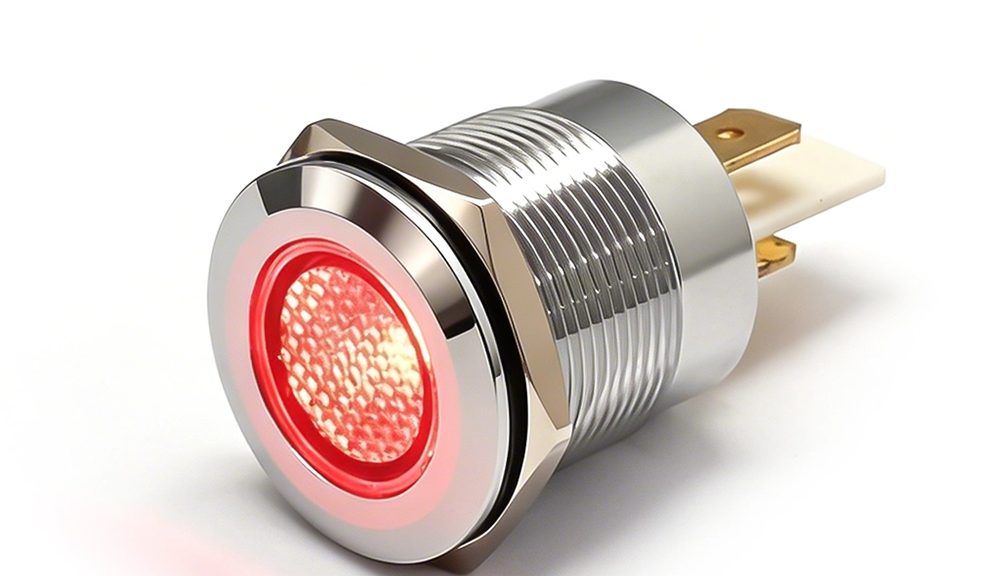 FILN 22mm 12V Panel Indicators Metal Custom LED Lights