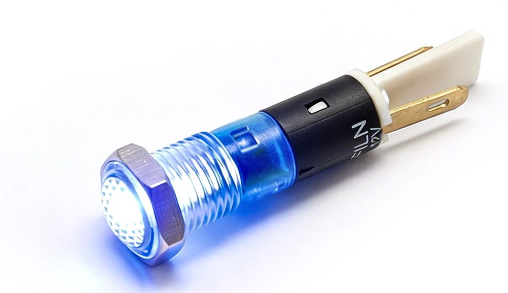 FILN Panel Mount LED 8MM 12V LED Plastic Indicator Light