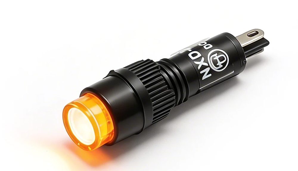 FILN 8MM 120V Neon Indicator Light 5/16″ Red Light