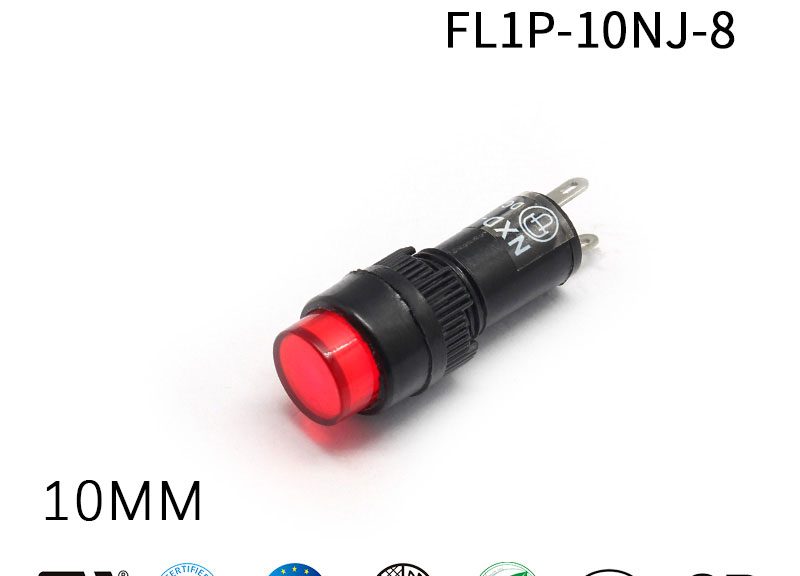 10mm 2/5 led Solar energy plastic indicator light