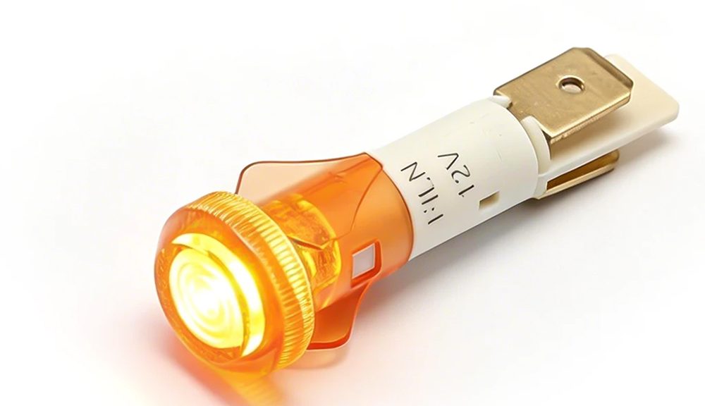 10mm Neon Indicator Lamp 240V Bulb IP67 Singal Plastic