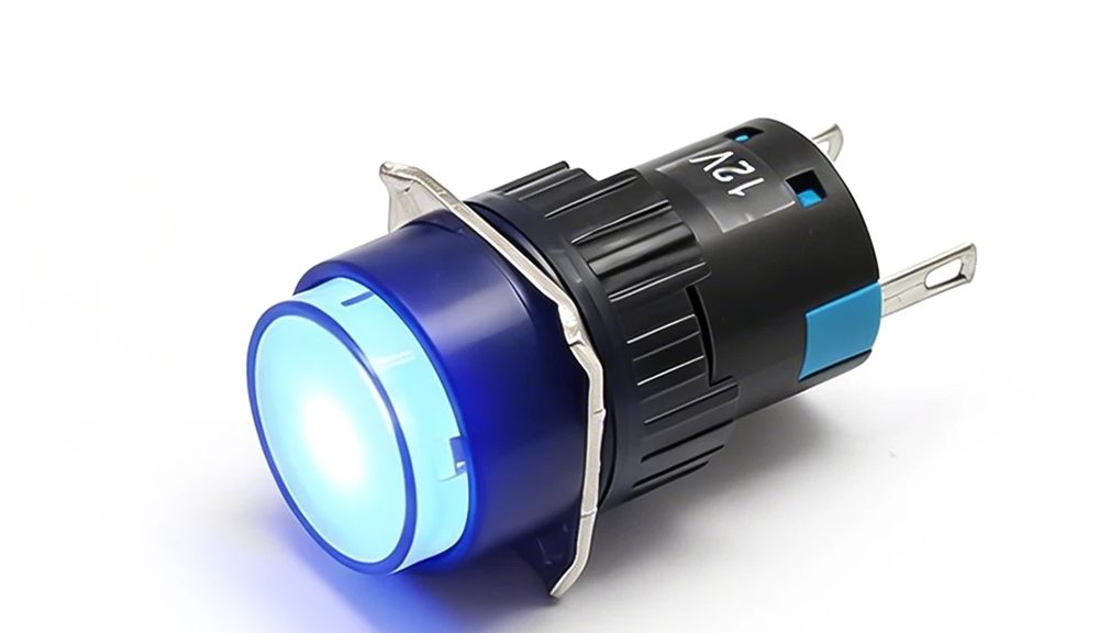 16mm 380v Distribution Box Plasitc Blue Indicator Lamp For Panel