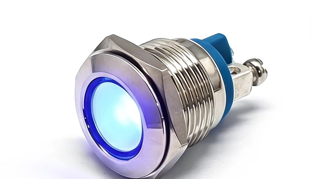 FILN Screw Feet Metal Indicator Light 16mm 24V LED Light