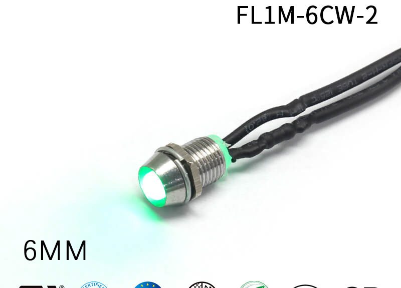 12V Pilot Green LED Indicator Light