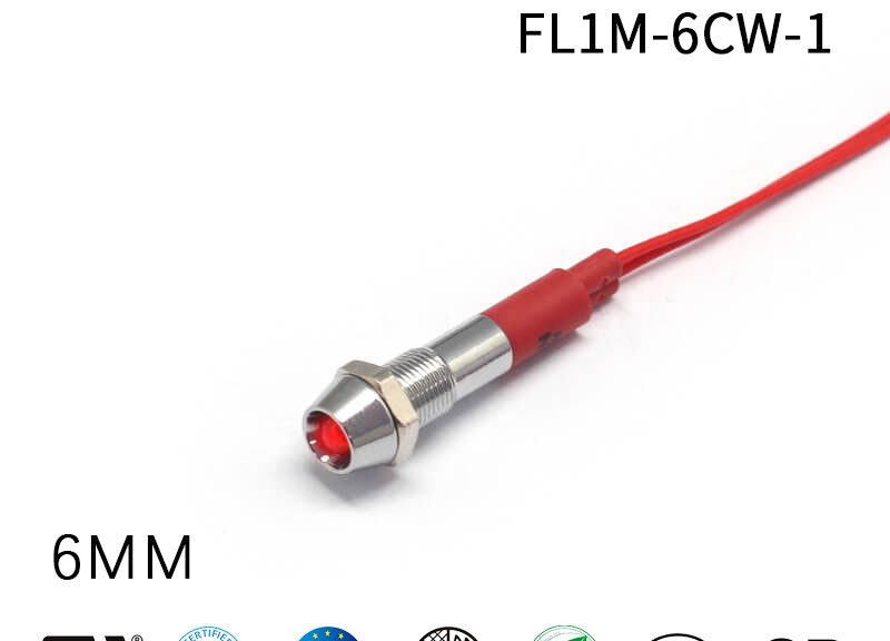 12V Red Mini LED Indicator Lamp Light