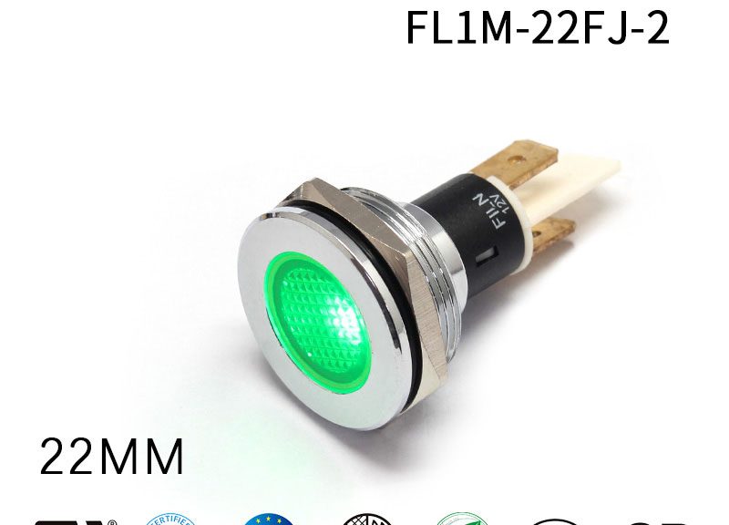 FILN 22MM IP68 LED Metal Navigation Indicator Light