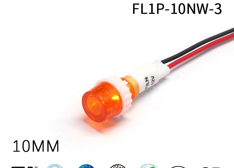10MM 120V 240V Panel Neon Indicator Lights Lamp