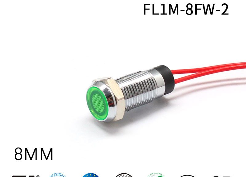 8MM Custom Short 110V IP67 Oven Indicator Light