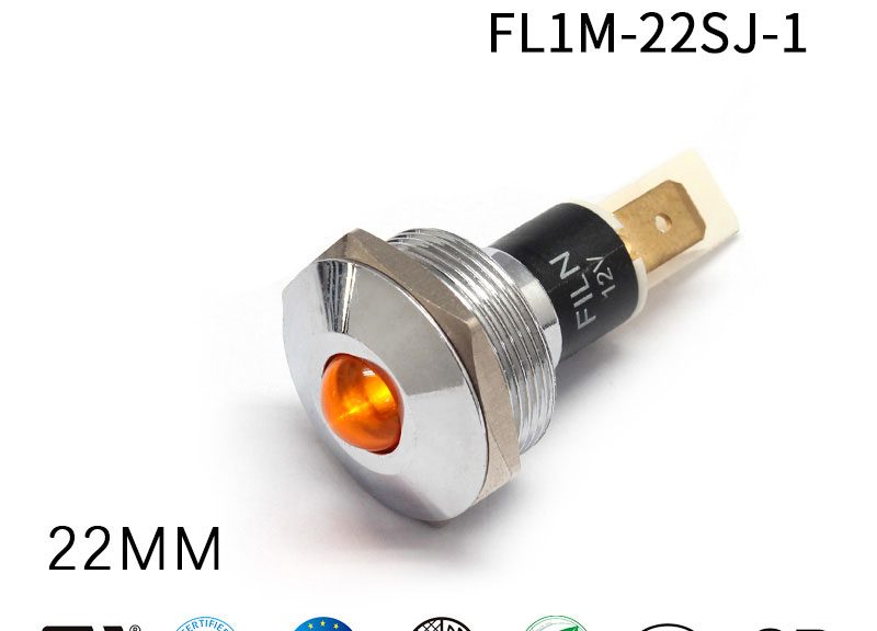 FILN 22MM 110V Power Box Metal Indicator Light