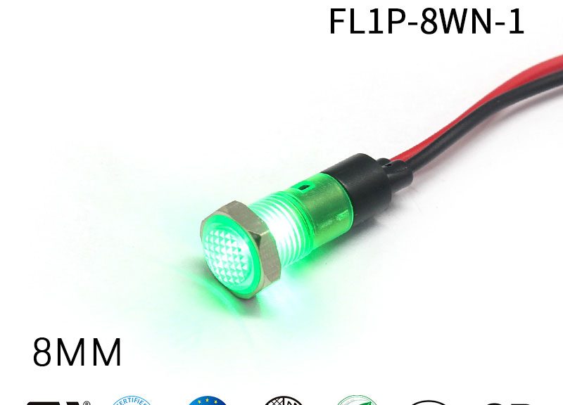 8MM 6V Yellew LED Welding Machine Round Indicator Lights