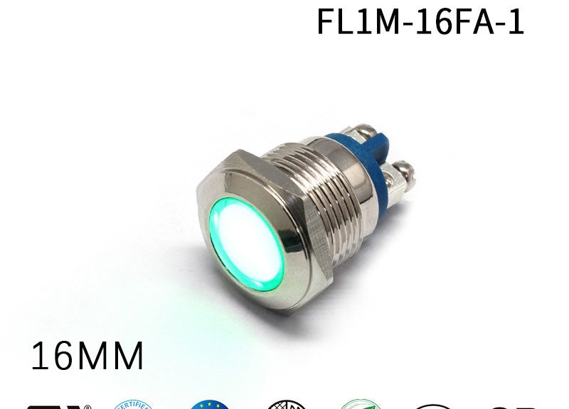 FILN Screw Feet Metal Indicator Light 16mm 24V LED Light