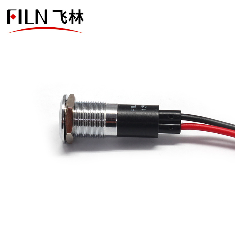 3V 12MM RED LED dashboard metal pilot indicator light lamp indicatorlight