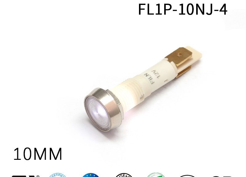 10MM 220V Kitchen Equipment LED Plastic Indicator Light