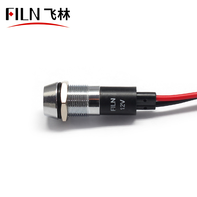 380V High Voltage IP67 LED Metal Indicator Light With a Wire
